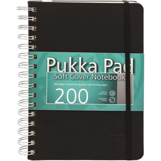 Agenda cu spirala Pukka Pads Soft Cover A5 matematica 200 pag, coperti groase cartonate PU Agenda cu spirala Pukka Pads Soft Cover A5 matematica 200 pag, coperti groase cartonate PU