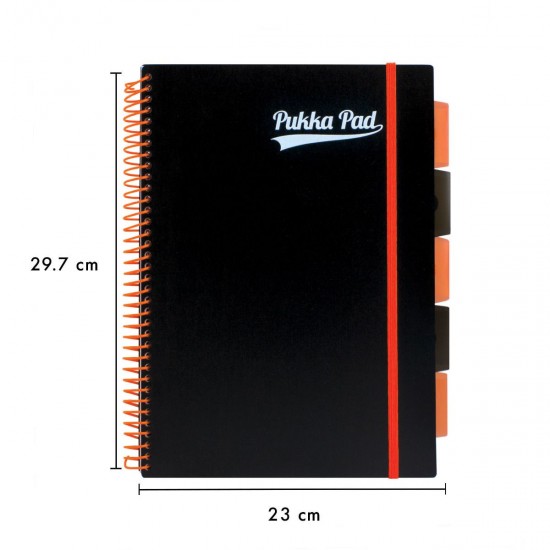 Set 3 caiete cu spirala si separatoare Pukka Pads PP Neon A4 200 pag, dictando, coperti PP, mix culori Set 3 caiete cu spirala si separatoare Pukka Pads PP Neon A4 200 pag, dictando, coperti PP, mix culori