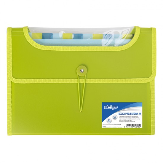 Dosar Strigo Plastic Extensibil A4 12 Compartimente Verde