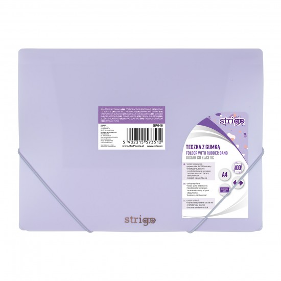 Mapa Strigo A4 cu elastic, PASTEL LILIAC Mapa Strigo A4 cu elastic, PASTEL LILIAC