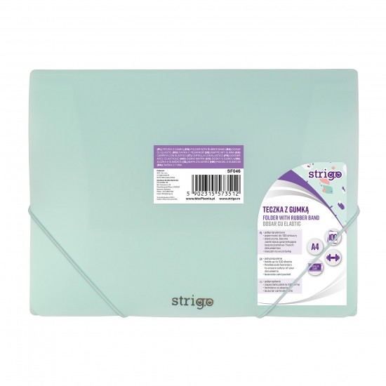 Mapa Strigo A4 cu elastic, PASTEL MENTA Mapa Strigo A4 cu elastic, PASTEL MENTA