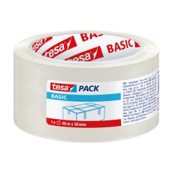 Banda adeziva pentru ambalare Tesa 66 mm x 50 m, transparent Banda adeziva pentru ambalare Tesa 66 mm x 50 m, transparent