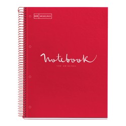 Caiet cu spira, Miquelrius, Emotion, A4, matematica, 80 file, coperta carton dur, rosu Caiet cu spira, Miquelrius, Emotion, A4, matematica, 80 file, coperta carton dur, rosu