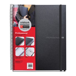 Caiet cu spira, Miquelrius, Evolution, A5, matematica+velin, 120 file, coperta PP, negru Caiet cu spira, Miquelrius, Evolution, A5, matematica+velin, 120 file, coperta PP, negru