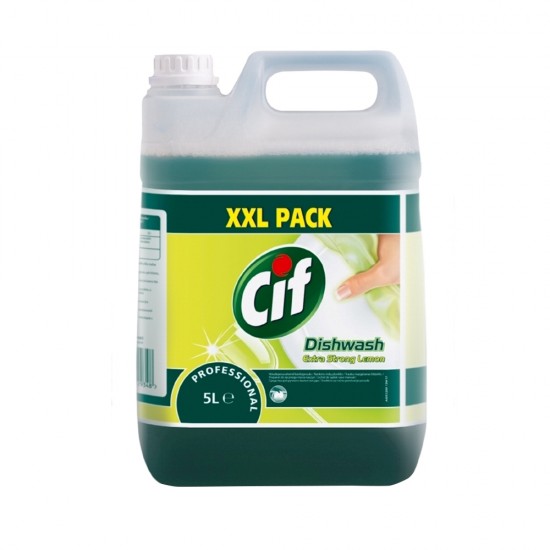 Cif detergent de vase super concentrat cu aroma de lamaie, 5 l