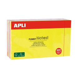 Cub notite autoadezive colorate Apli 12x7.5 cm, 400 file Cub notite autoadezive colorate Apli 12x7.5 cm, 400 file