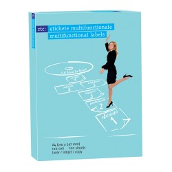 Etichete autoadezive RTC, A4, 48.5 x 16.9 mm, 6800 bucati, 100 coli/top Etichete autoadezive RTC, A4, 48.5 x 16.9 mm, 6800 bucati, 100 coli/top