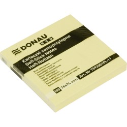 Notite adezive, Donau, 76 x 76 mm, galben, 100 file Notite adezive, Donau, 76 x 76 mm, galben, 100 file