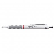 Pix cu mecanism, Rotring, Tikky III, 0.8 mm, alb, mina albastra