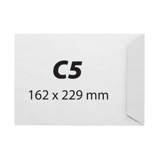 Plic C5, 162 x 229 mm, alb, gumat, 80 g/mp, 25 bucati/set Plic C5, 162 x 229 mm, alb, gumat, 80 g/mp, 25 bucati/set
