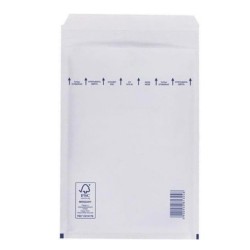 Plic cu protectie, 220 x 340 mm (interior), alb, banda silicon, 90 g/mp, 5 bucati/set