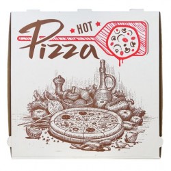 Set de 50 bucati, Cutie pizza 45x45x3.5 cm, Alba Set de 50 bucati, Cutie pizza 45x45x3.5 cm, Alba
