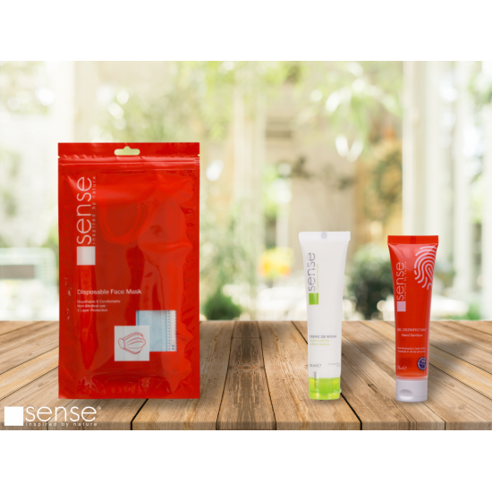 Daily Kit Sense - Gel Dezinfectant, Crema de maini, Masti Igienice Daily Kit Sense - Gel Dezinfectant, Crema de maini, Masti Igienice
