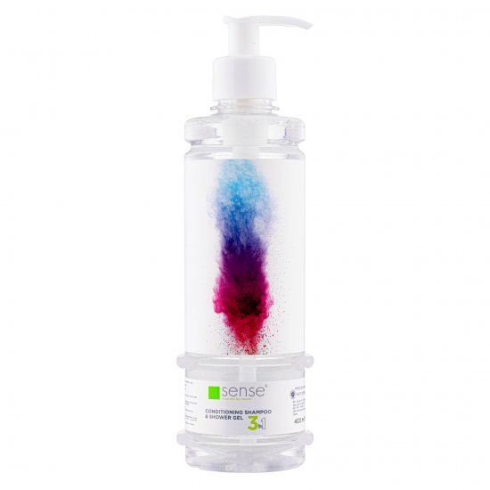 Dispenser Sampon, Balsam si Gel de dus 3in1 Sense 400ml Dispenser Sampon, Balsam si Gel de dus 3in1 Sense 400ml