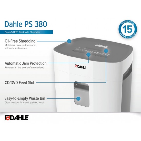 [APERTA] Distrugător documente Cross-Cut 15 file Dahle PaperSAFE 380