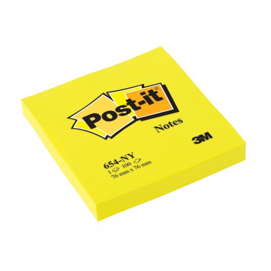 [APERTA] Notes adeziv neon, 76 x 76 mm, 100 file, Post-it