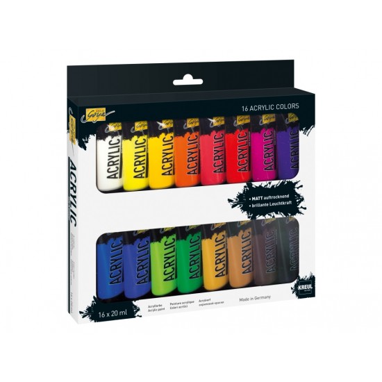 Vopsea acrilică Solo Goya, set 16 buc x 20 ml Vopsea acrilică Solo Goya, set 16 buc x 20 ml