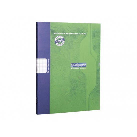 Notebook A5+ (17 x 22 cm) capsat, 48 file, liniatură franceză, Calligraphe 7000, Clairefontaine