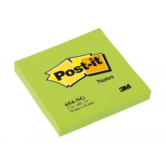 [APERTA] Notes adeziv neon, 76 x 76 mm, 100 file, Post-it