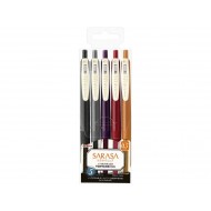 Pix cu gel 0.5 mm Zebra Sarasa Clip Vintage 2, 5/set