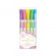 Textmarker Kirarich Glitter 5 culori/set Zebra Textmarker Kirarich Glitter 5 culori/set Zebra