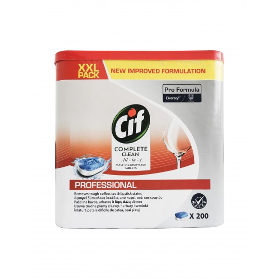 Tablete detergent pentru masina de spalat vase CIF Tablets, Diversey, 200 buc Tablete detergent pentru masina de spalat vase CIF Tablets, Diversey, 200 buc