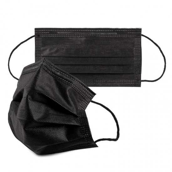 Masca medicala TIP II R - 40 buc /cu 4 STRATURI - culoare NEGRU Masca medicala TIP II R - 40 buc /cu 4 STRATURI - culoare NEGRU