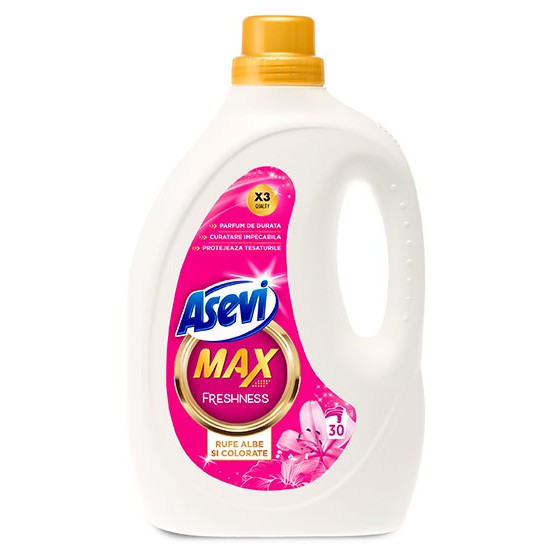 Detergent rufe Asevi MAX FRESHNESS, 30 spalari Detergent rufe Asevi MAX FRESHNESS, 30 spalari
