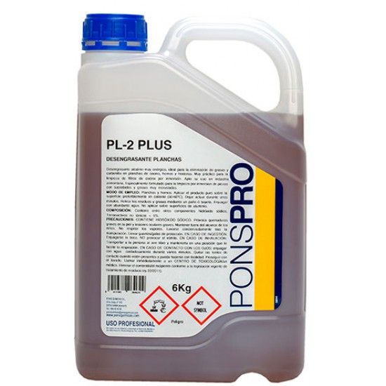 Detergent concentrat decapant degresant pentru plite fierbinti, PL 2 PLUS, Asevi, 5L