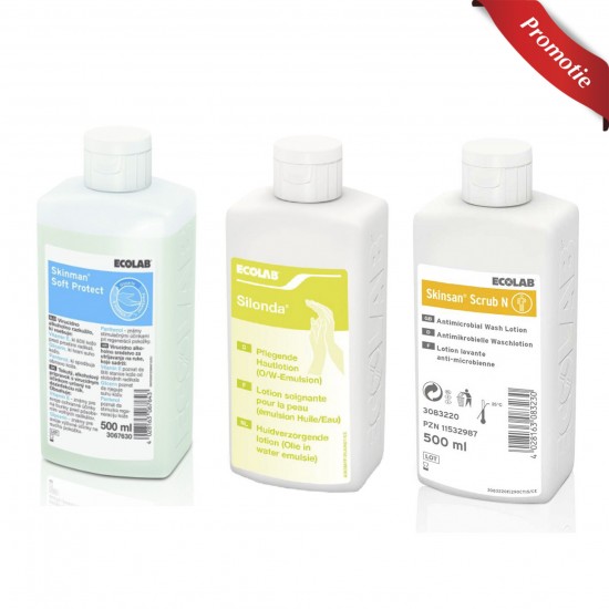 Pachet dezinfectare si ingrijire maini - dezinfectant, sapun si lotiune, Ecolab Pachet dezinfectare si ingrijire maini - dezinfectant, sapun si lotiune, Ecolab