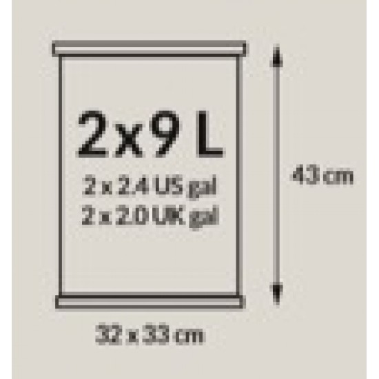 Cos Gunoi Hailo Oko Duo Plus M, 2x9L