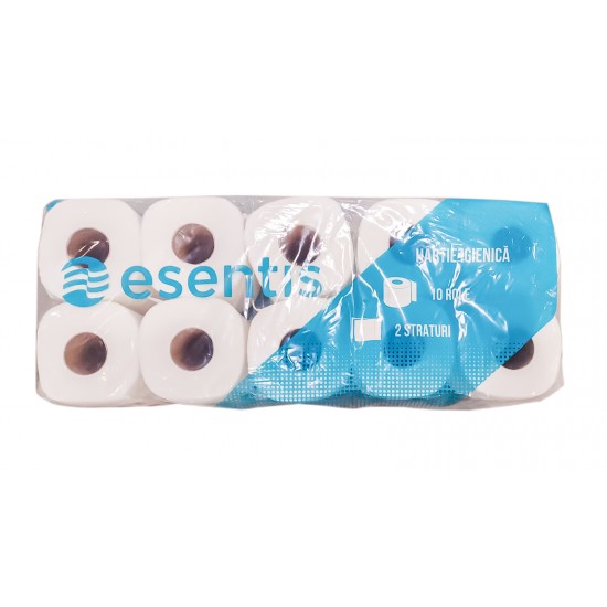 Hartie igienica ESENTIS-Clean, 2 straturi, 18m, 10 role/ pachet Hartie igienica ESENTIS-Clean, 2 straturi, 18m, 10 role/ pachet