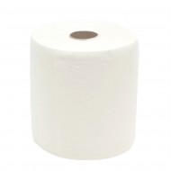 Prosop cu derulare centrala 2 pliuri 100 m, portionata, alb, celuloza 100%, AQAS