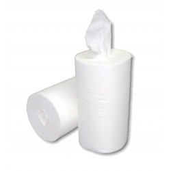 Prosop cu derulare centrala 2 pliuri 100 m, portionata, alb, celuloza 100%, AQAS