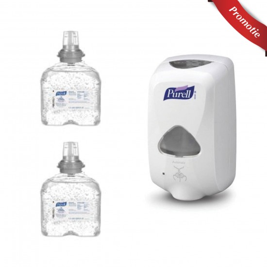 Pachet Dozator Purell senzor si Gel dezinfectant Purell TFX 1200ml