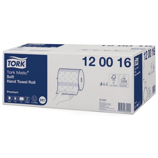 Rola prosop hartie maini Premium Delicat, 120m, 2 straturi, Tork Matic® Rola prosop hartie maini Premium Delicat, 120m, 2 straturi, Tork Matic®