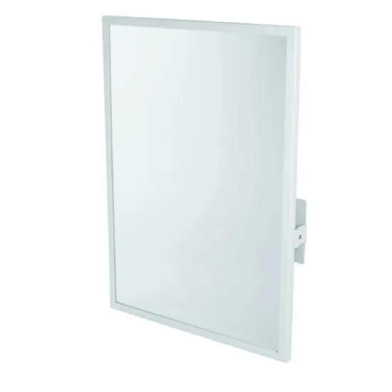 Oglinda cu rama de inox, basculanta, montare pe perete, grosime sticla 5 mm, rama - inox, elemente de fixare antifurt, Mediclinics, 50x70cm Oglinda cu rama de inox, basculanta, montare pe perete, grosime sticla 5 mm, rama - inox, elemente de fixare antifurt, Mediclinics, 50x70cm