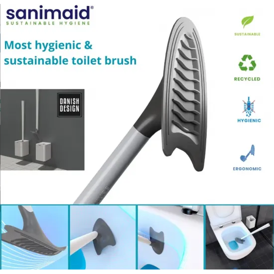 Perie Wc cu Suport STOKHOLM Negru Sanimaid Perie Wc cu Suport STOKHOLM Negru Sanimaid