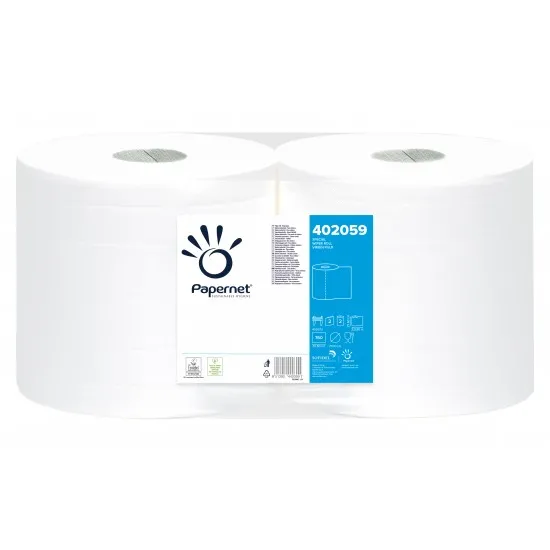 Rola industriala de hartie alba, Jumbo Over soft, in 2 straturi, Papernet, 232 m Rola industriala de hartie alba, Jumbo Over soft, in 2 straturi, Papernet, 232 m
