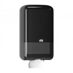 Dispenser negru pentru hartie igienica pliata, bulk, Tork