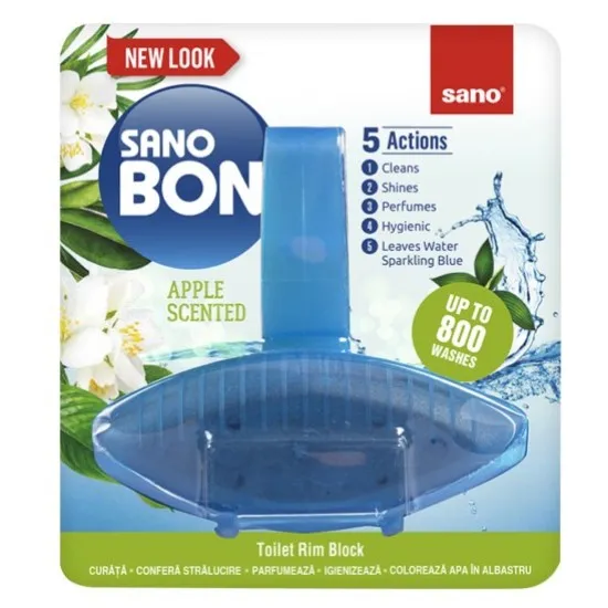 SANO BON BLUE APPLE 5in1, 55g, odorizant vas toaleta SANO BON BLUE APPLE 5in1, 55g, odorizant vas toaleta