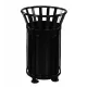 Cos stradal pentru gunoi Bristol, Negru, Metal, 100 L Cos stradal pentru gunoi Bristol, Negru, Metal, 100 L
