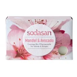 Sapun crema bio migdale si avocado 100g SODASAN Sapun crema bio migdale si avocado 100g SODASAN