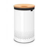 Cos rufe din otel, 60L, capac pluta - alb