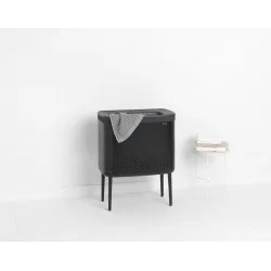 Cos rufe Bo, 60L, Capac plastic - negru mat