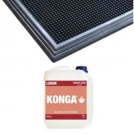 Pachet Covor folosit cu solutie igienizanta sau dezinfectanta Sani-Trax si Solutie hidroalcoolica Konga