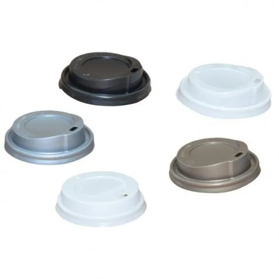 Capac din plastic 8 OZ / 12 OZ pentru bauturi calde, 100 buc/set Capac din plastic 8 OZ / 12 OZ pentru bauturi calde, 100 buc/set