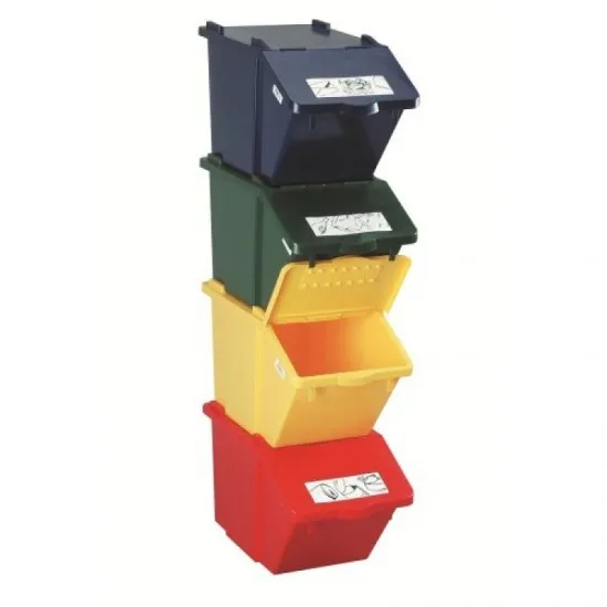 Cosuri cu capace rabatabile 45L, colectare selectiva - pret per cos Cosuri cu capace rabatabile 45L, colectare selectiva - pret per cos