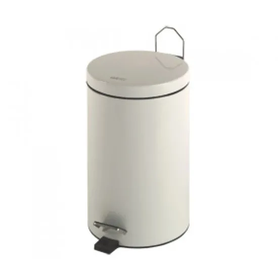 Cos gunoi circular cu pedala, otel vopsit alb, 21 L, Mediclinics Cos gunoi circular cu pedala, otel vopsit alb, 21 L, Mediclinics