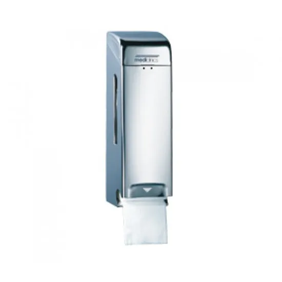 Dispenser hartie igienica pentru 2 role normale, suprapuse, inox finisaj satinat, Mediclinics Dispenser hartie igienica pentru 2 role normale, suprapuse, inox finisaj satinat, Mediclinics